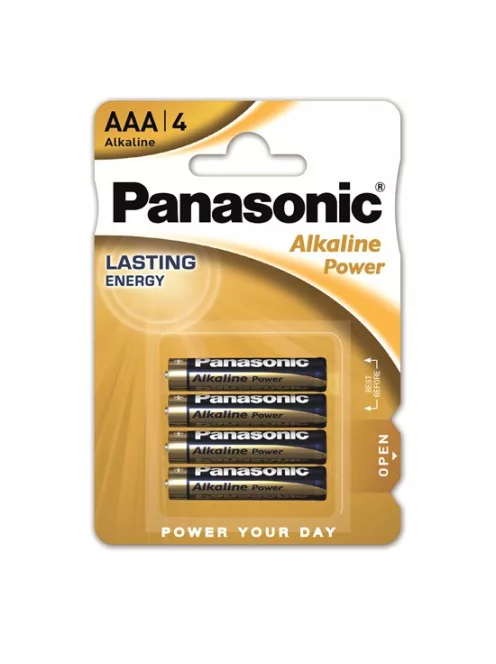PANASONIC Alkaline Power 1,5 V alkáli AAA elem (4db)