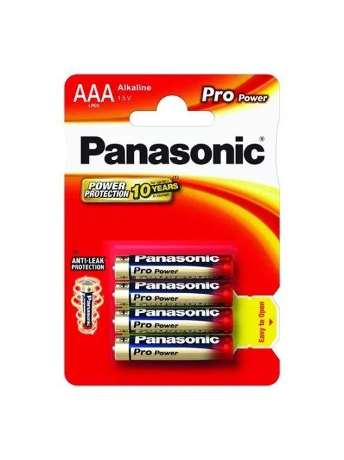 PANASONIC Pro Power 1,5 V alkáli AAA szupertartós elem (4db)