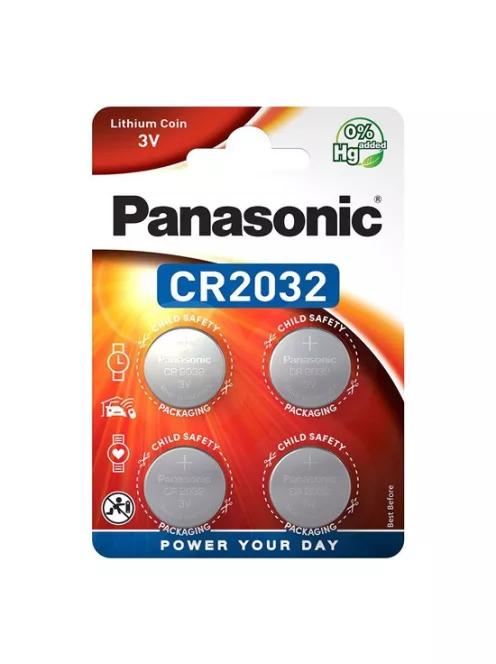 PANASONIC CR2032 lítium gombelem 3V 4db/csomag