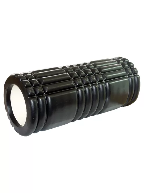 SMR henger, Fasciahenger, Masszázshenger 33 cm, átm. 14 cm - Fekete (izompólya nyújtó henger)