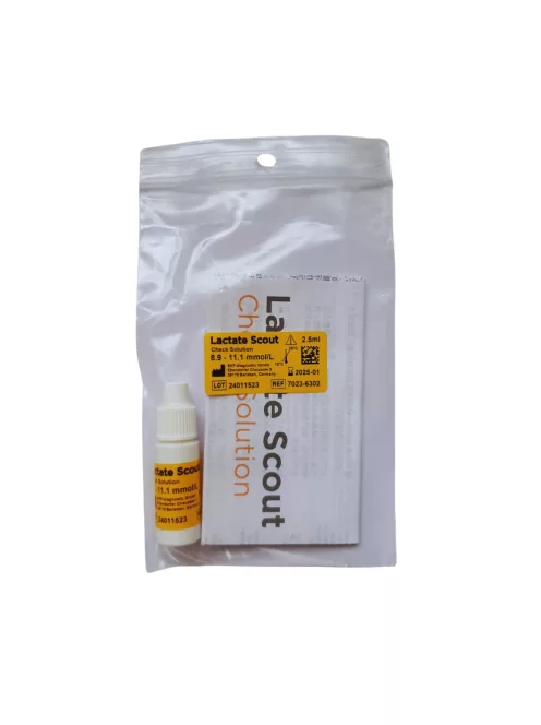 EKF Lactate Scout Laktátmérő Ellenőrző Oldat 2,5 ml, Magas (8,9-11,1 mmol/l)