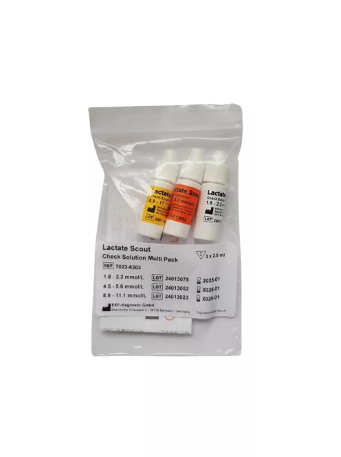 EKF Lactate Scout Laktátmérő Ellenőrző Oldat 3x2,5 ml, Multi Pack