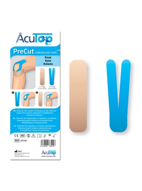 ACUTOP Classic Precut Kineziológiai Tapasz Térdre (Előre Vágott 8 adagos csomag)