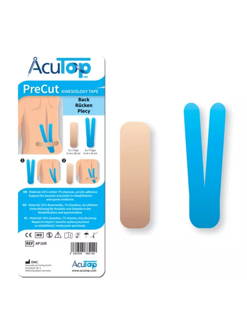 ACUTOP Classic Precut Kineziológiai Tapasz Hátra (Előre Vágott 8 adagos csomag)
