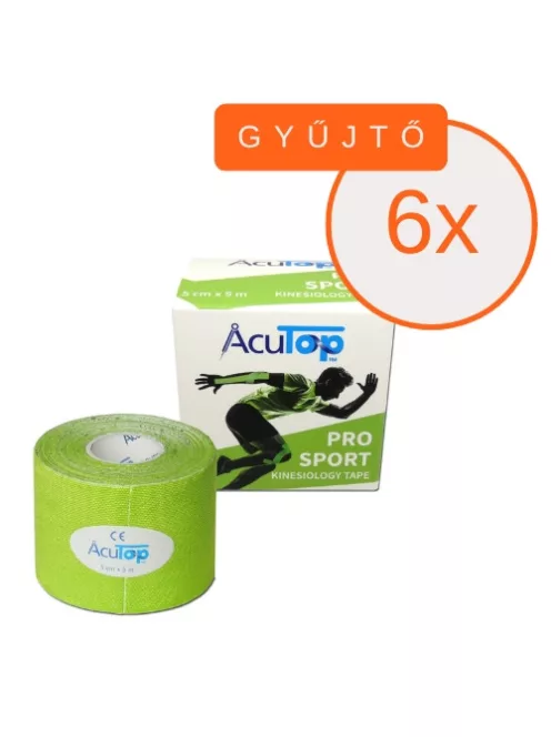 ACUTOP Pro Sport Kineziológiai Tapasz 5 cm x 5 m Zöld 6 DB/GYŰJTŐ
