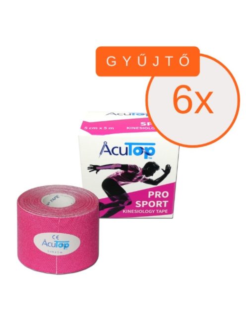 ACUTOP Pro Sport Kineziológiai Tapasz 5 cm x 5 m Rózsaszín 6 DB/GYŰJTŐ