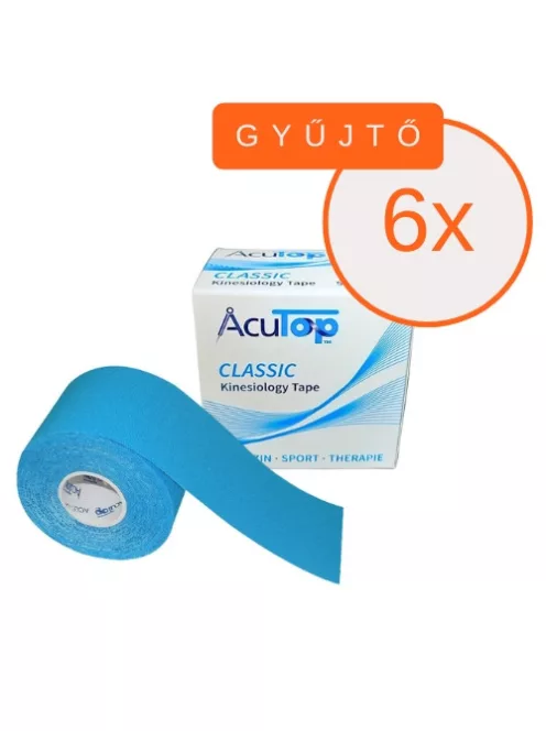ACUTOP Classic Kineziológiai Tapasz 5 cm x 5 m Kék 6 DB/GYŰJTŐ