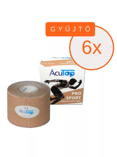 ACUTOP Pro Sport Kineziológiai Tapasz 5 cm x 5 m Bézs 6 DB/GYŰJTŐ