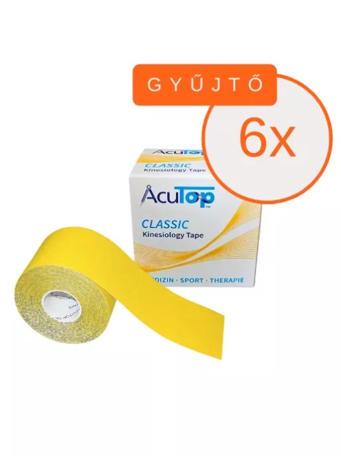 ACUTOP Classic Kineziológiai Tapasz 5 cm x 5 m Sárga 6 DB/GYŰJTŐ